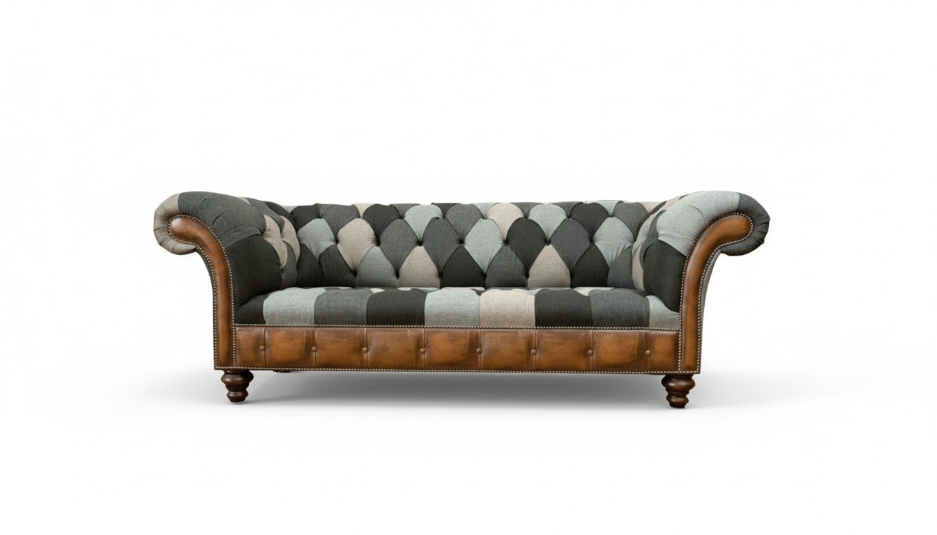 Chesterfield Mehrfarbig Dreisitzer Design Couchen Polster Sofa Sofas Neu