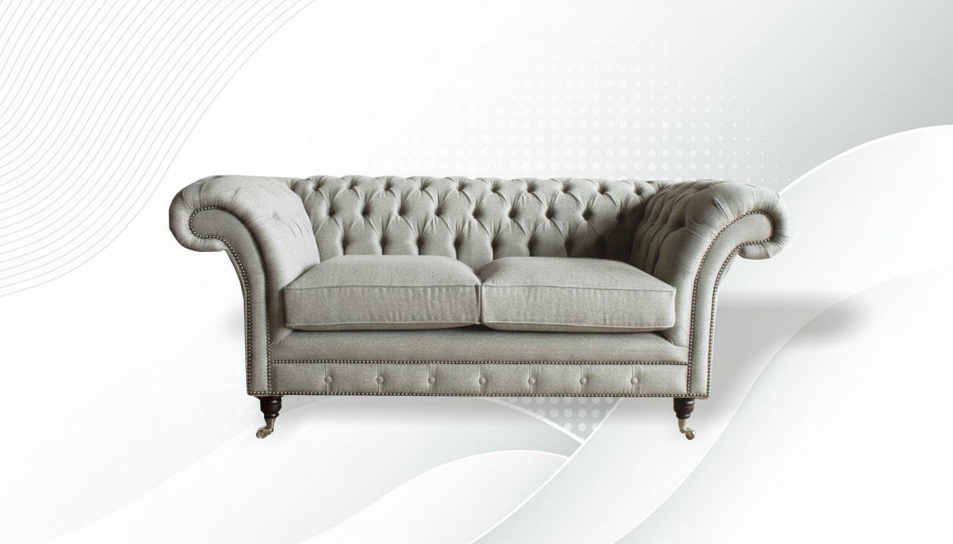 Chesterfield Milch Wohnzimmer Modern Design Couchen Sofa Kreative