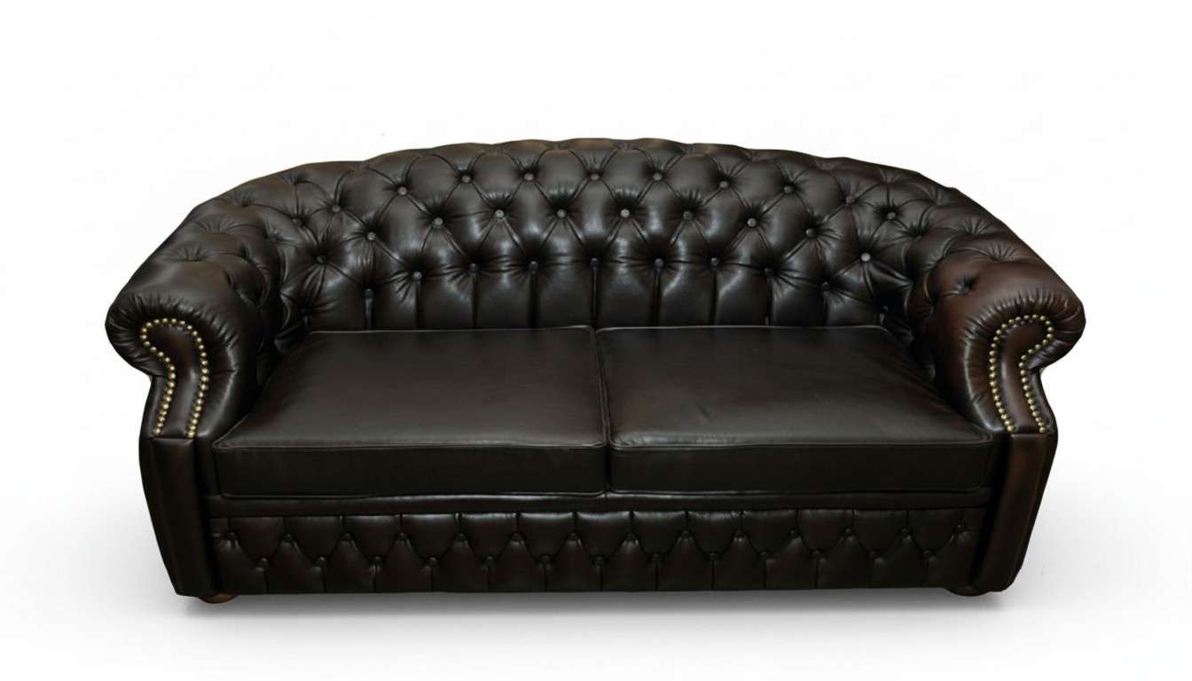 Chesterfield Polster Sofa Couch 3 Sitzer Sofas Ledersofa Textil Neu CHESTER 11