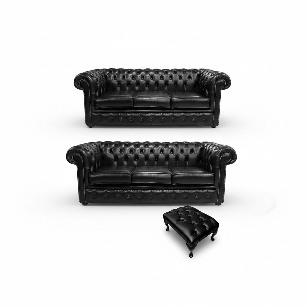 Chesterfield Polster Sofa Klassische Couch Polster Garnitur Sofagarnitur Neu