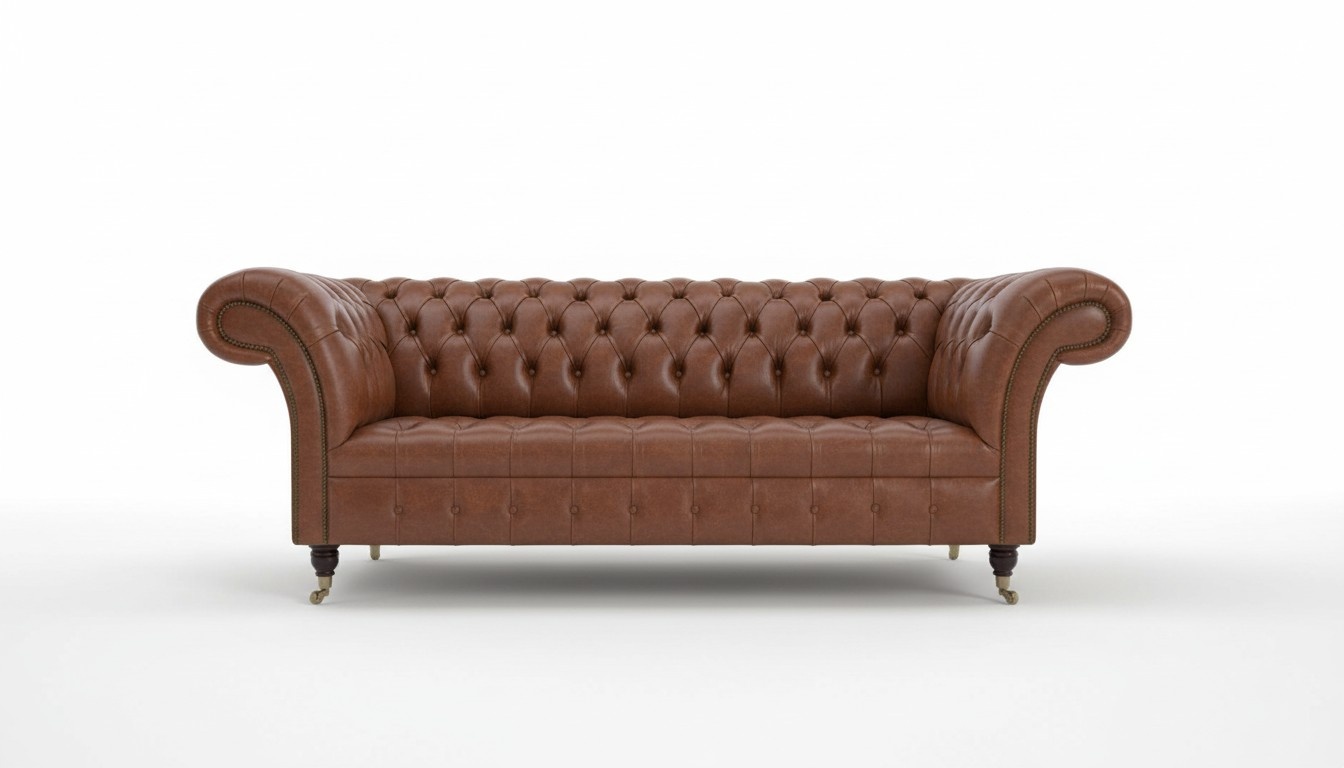 Chesterfield Polster Sofas Design Luxus Couch Sofa 3 Sitzer Leder Couchen