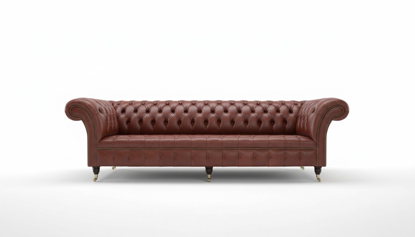 Chesterfield Polster Sofas Design Luxus Couch Sofa 4 Sitzer Leder Couchen