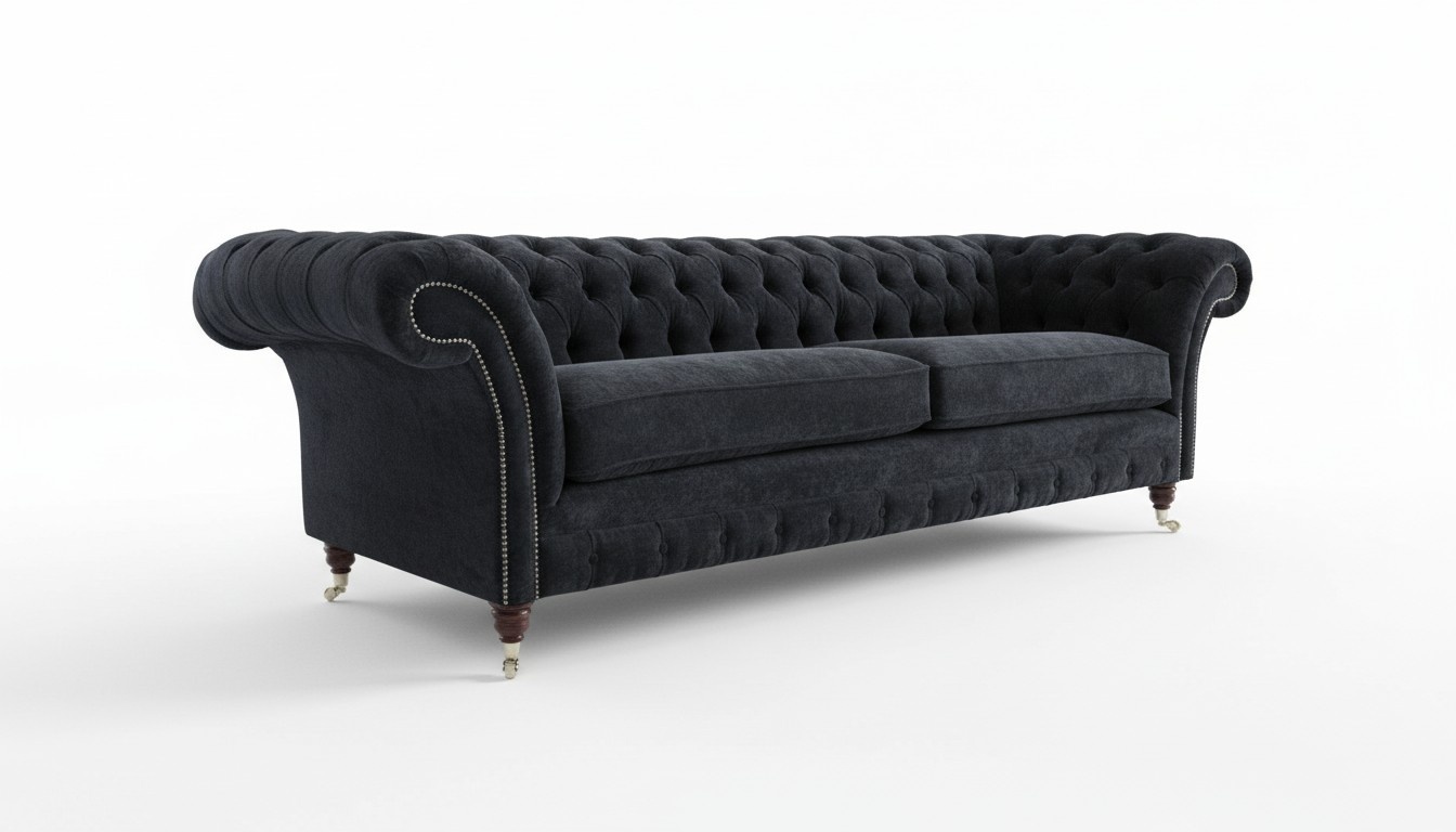 Chesterfield Polster Sofas Design Textil Sofa 4 Sitzer Sofa Luxus Design