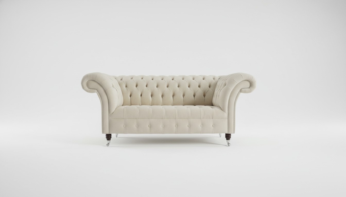 Chesterfield Polster Sofas Design Luxus Stoffsofas Textil Sofa 2 Sitzer Sofa