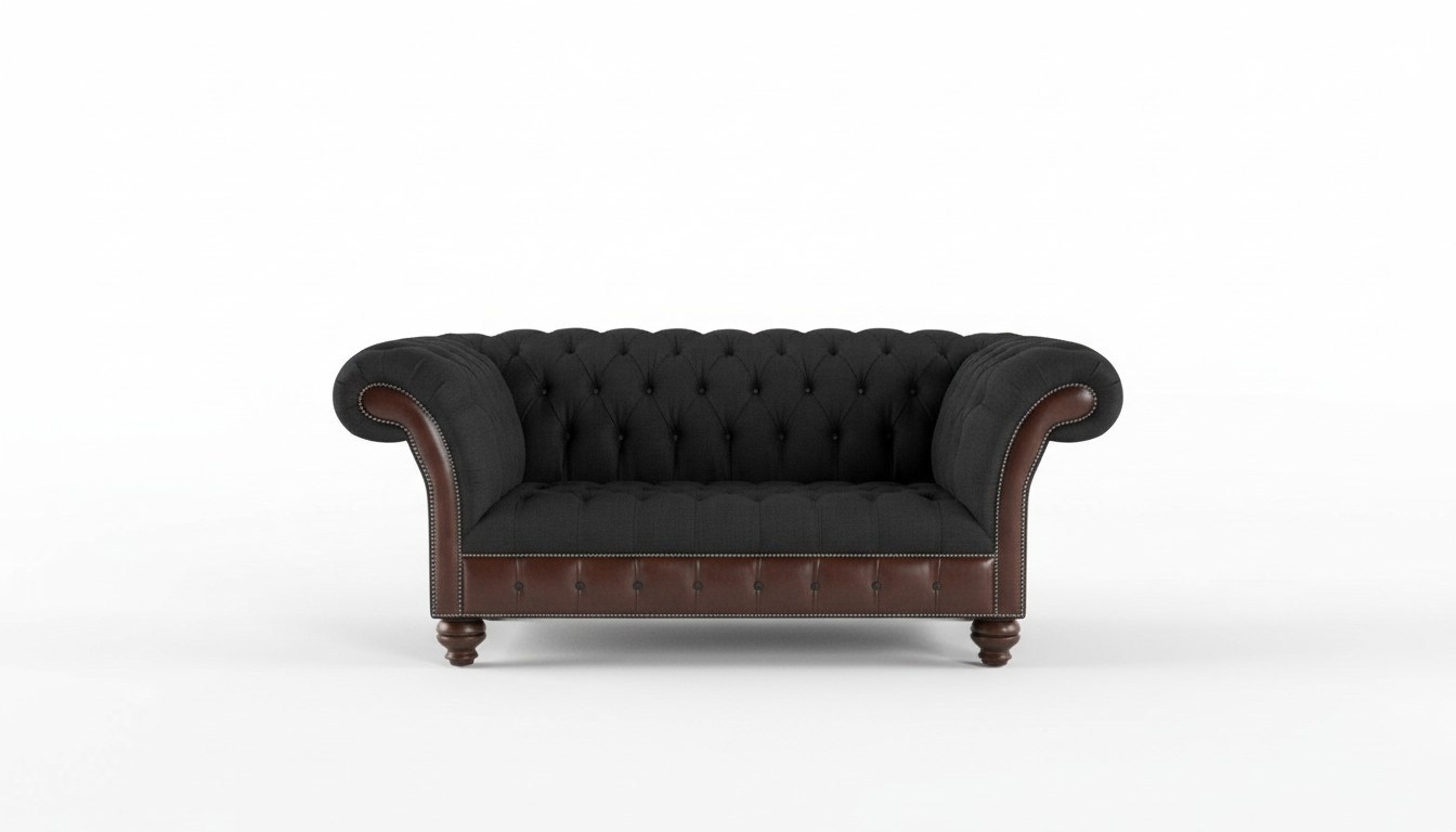 Chesterfield Polster Textil Sofa 2 Sitzer Sofa Sofas Design Luxus Stoffsofas #1