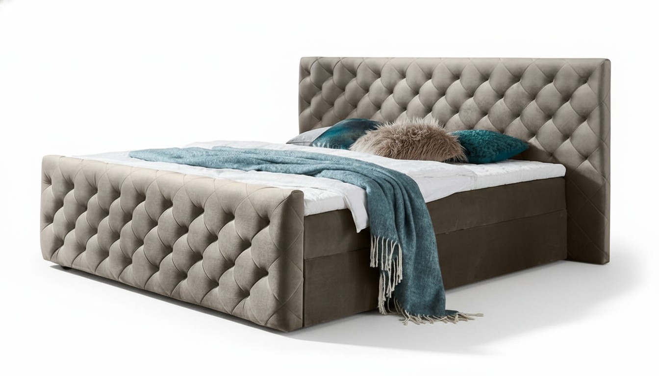 Chesterfield Samt Betten Doppelbett 160x200 Design Betten Hotel Einrichtung