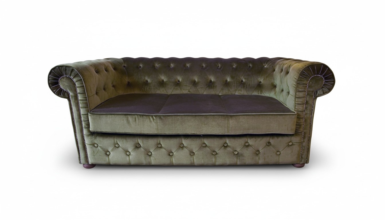 Chesterfield Samt Textil Sofa Couch Sofa Designer Garnitur Polster Sofas Neu