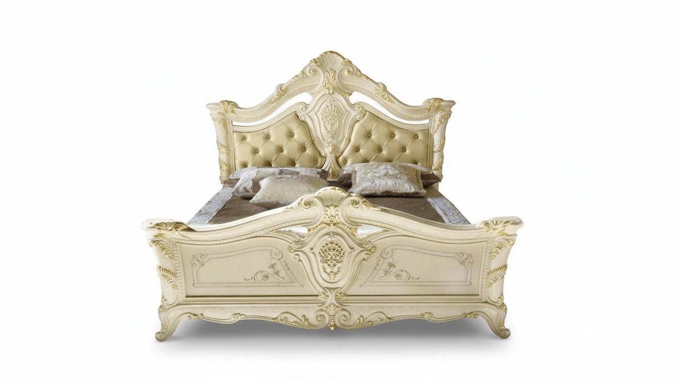 Chesterfield Schlafzimmer Hotel Barock Möbel Betten Textil Klassisch Bett Luxus