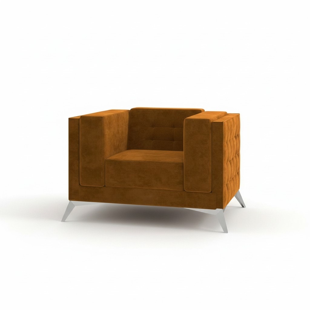 Chesterfield Sessel Couch 1 Sitzer Stoff Couchen Polster Neu Fernseh Sofa Textil