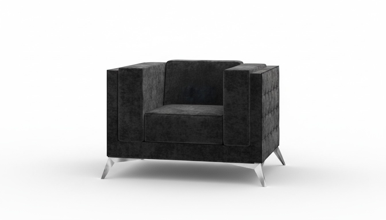 Chesterfield Sessel Couch 1 Sitzer Sofa Textil Stoff Couchen Polster Neu Fernseh