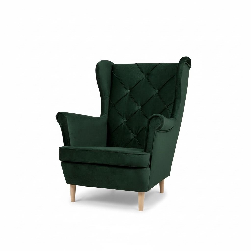 Chesterfield Sessel Fernseh Couch 1 Sitzer Sofa Textil Stoff Ohrensessel Couchen
