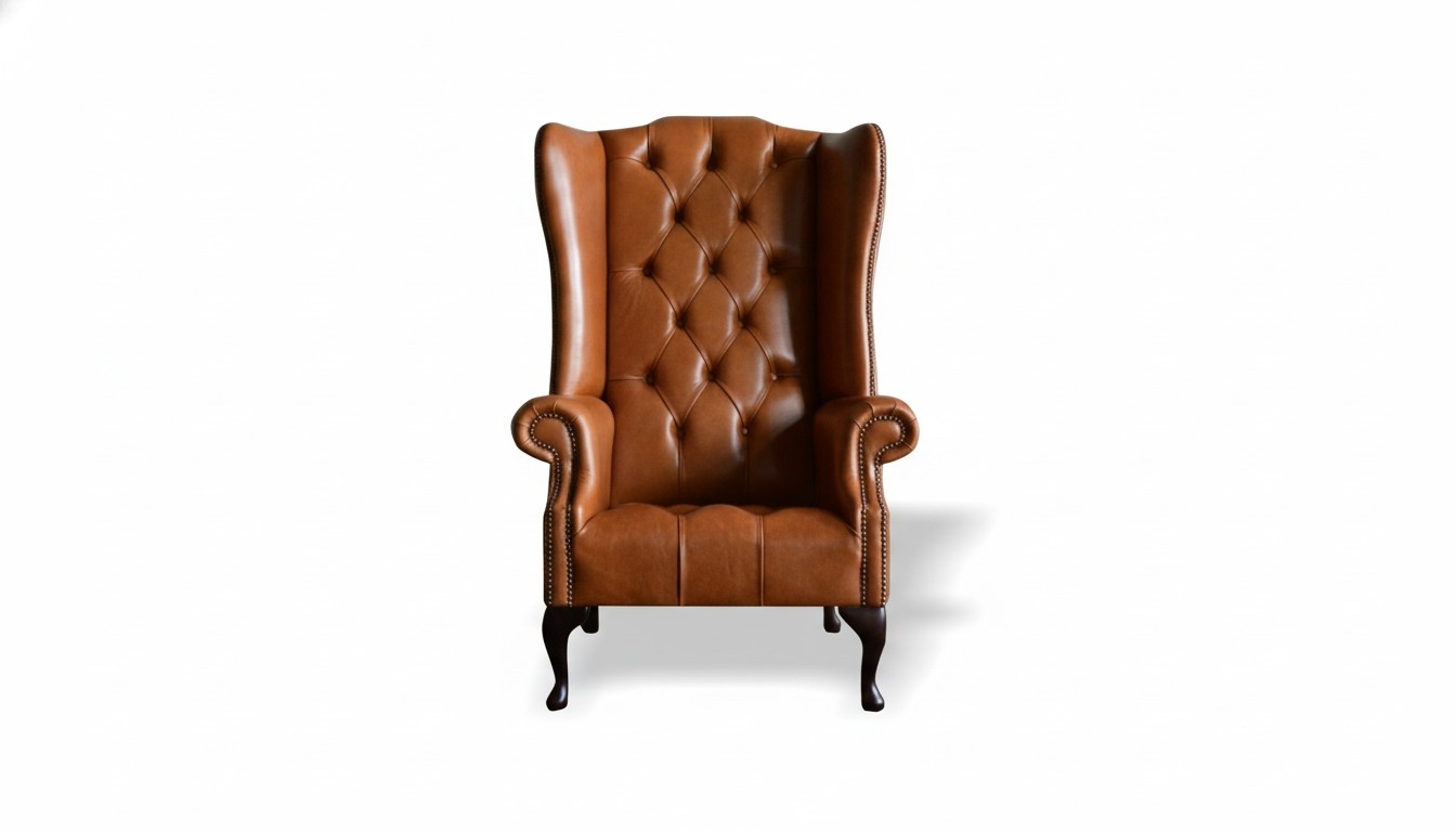 Chesterfield Sessel Leder Ohrensessel Einsitzer Möbel Wohnzimmer Modern