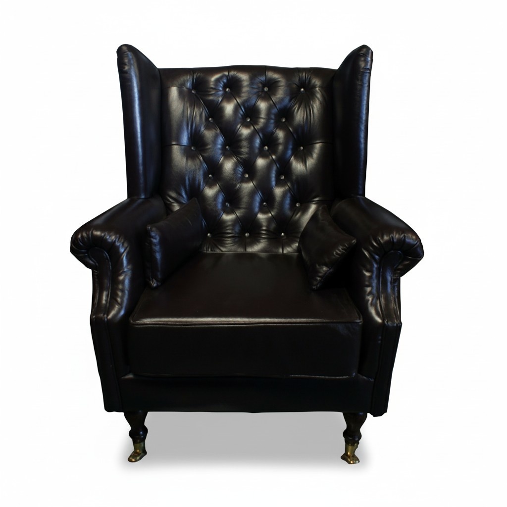 Chesterfield Sessel Ohrensessel Fernsehsessel Couch Relax Leder Sofa Sitzer C.14