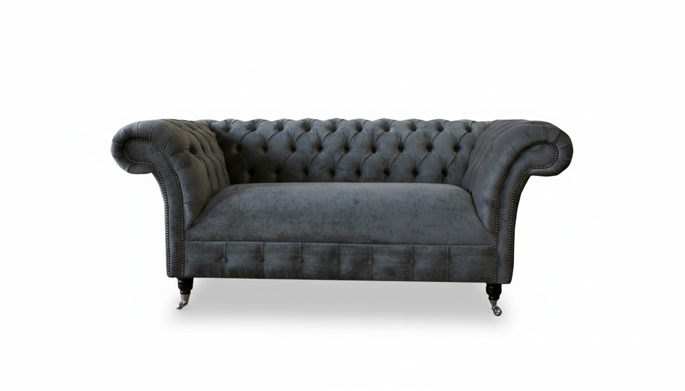 Chesterfield Sofa 2 Sitzer Wohnzimmer Couch Couchen Polster Sofas