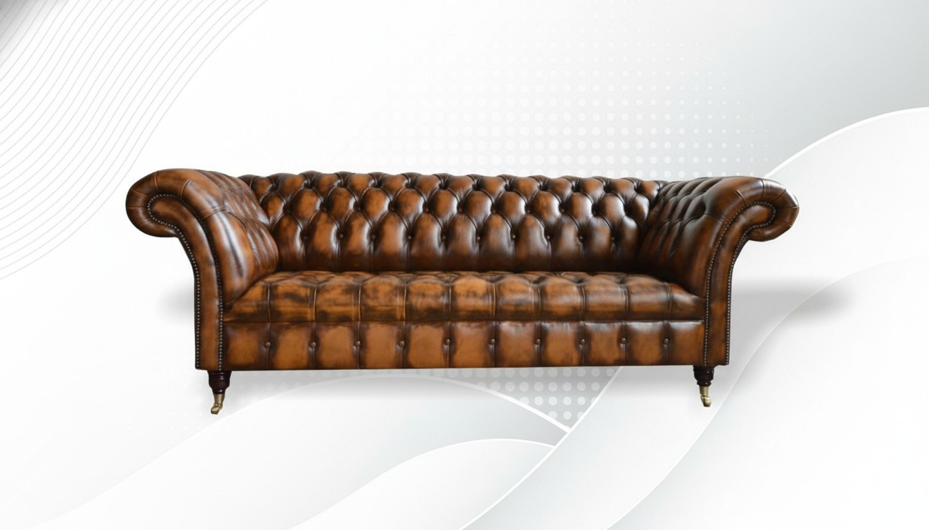 Chesterfield Sofa 3 Sitzer Couch Polster Sofas Couchen Wohnzimmer Design Textil