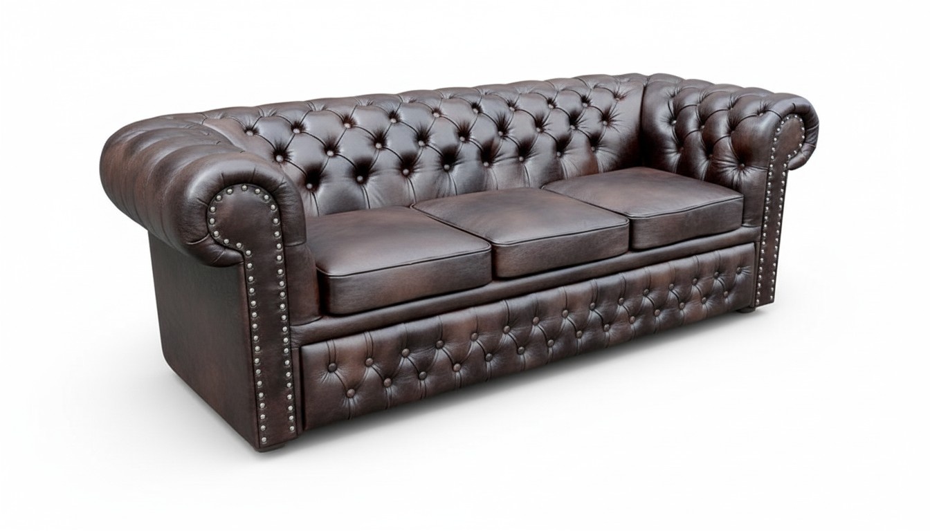 Chesterfield Sofa Couch Ledersofa Polster Garnitur Leicester Wohn Couchen Neu