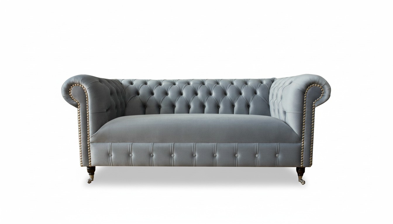 Chesterfield Sofa Couch Polster Stoff Leder Couchen Textil Garnitur 3 Sitzer