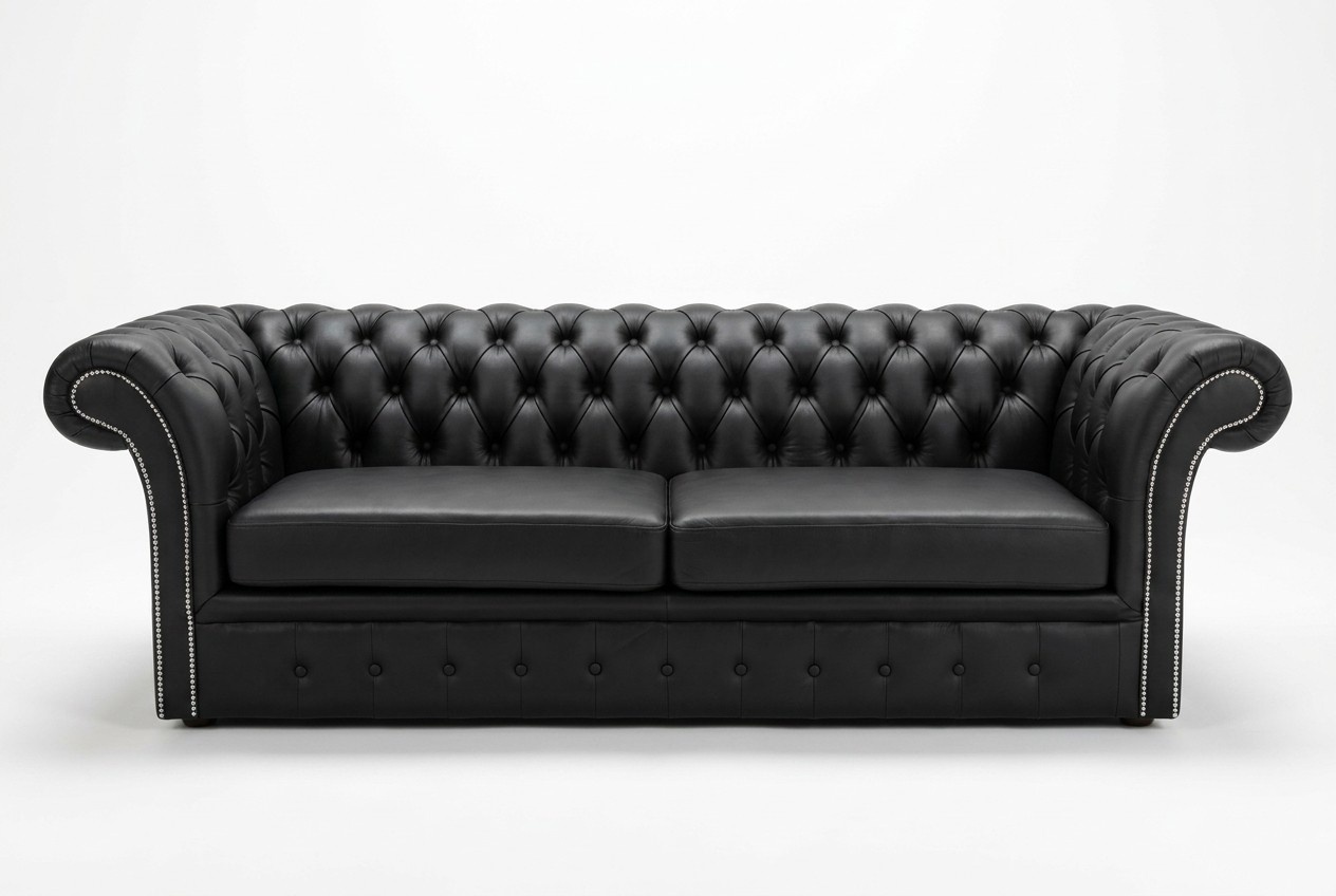 Chesterfield Sofa Couch Polster Stoff Leder Couchen Polster Garnitur 3 Sitzer
