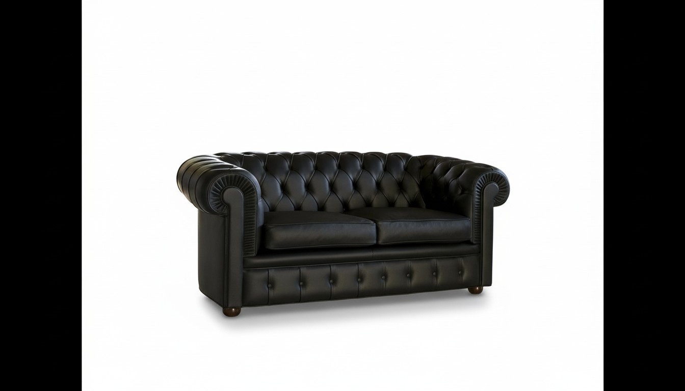 Chesterfield Sofa Couch Polster Sofas Klassischer 2 Sitzer Sitz Leder Schaffhau