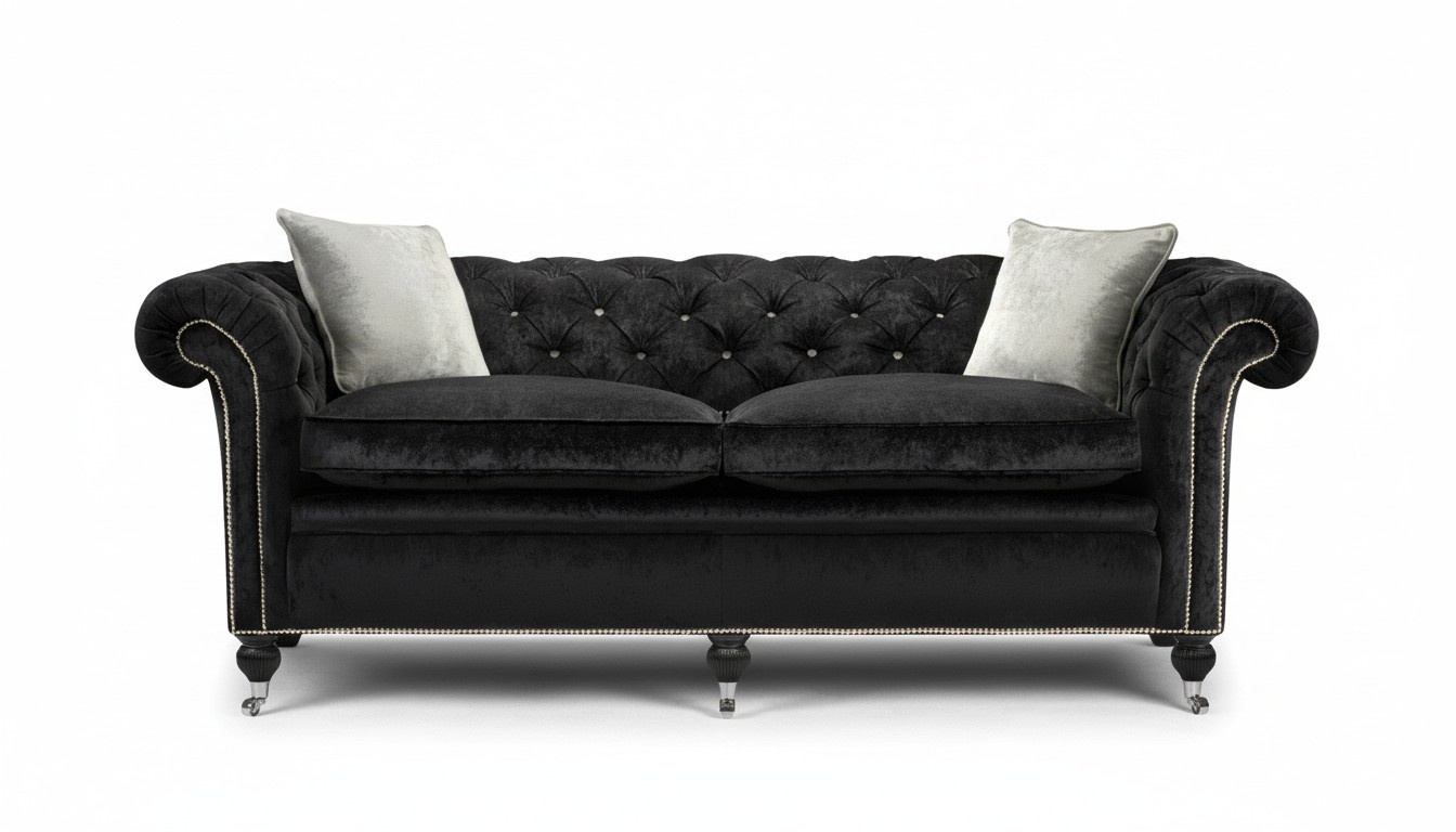 Chesterfield Sofa Couch Polster Sofas Klassischer 2 Sitzer Leder Napoli Spezial