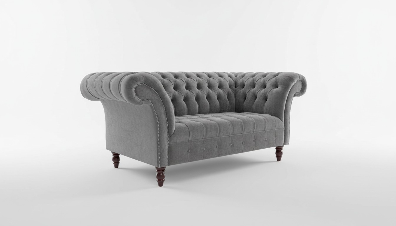 Chesterfield Sofa Couch Polster Sofas Klassischer 2 Sitzer Leder Schaffhau T6