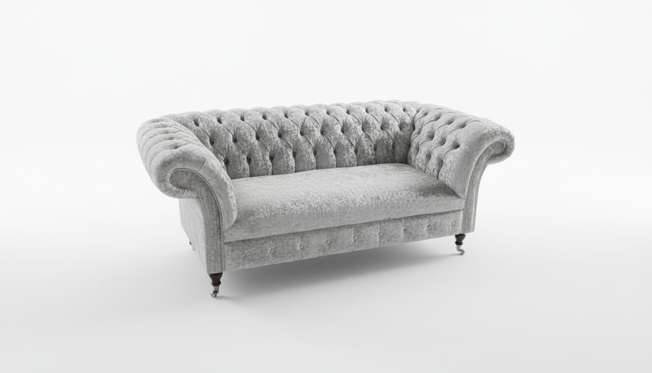 Chesterfield Sofa Couch Polster Sofas Klassischer 2 Sitzer Textil Winchester U3