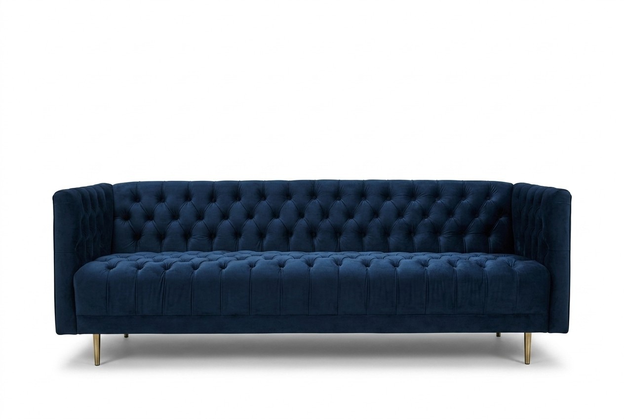 Chesterfield Sofa Couch Polster Stoff Leder Couchen Polster Garnitur 4 Sitzer