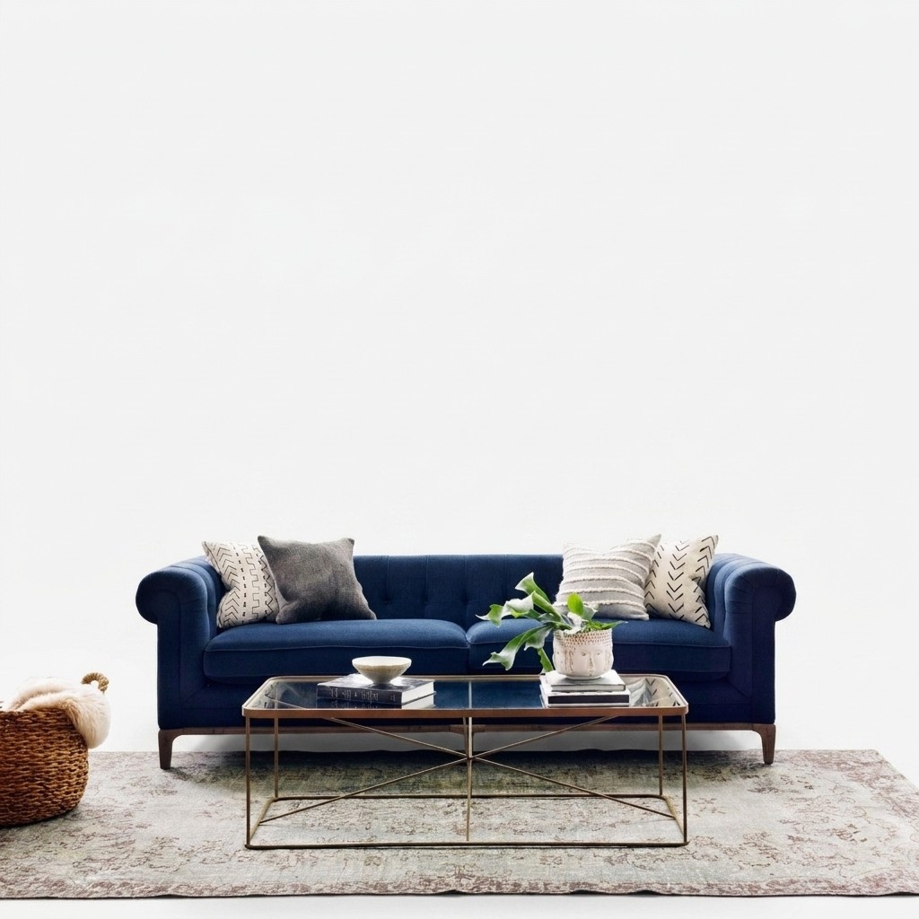Chesterfield Sofa Couch Polster Stoff Leder Couchen Polster Garnitur 4 Sitzers