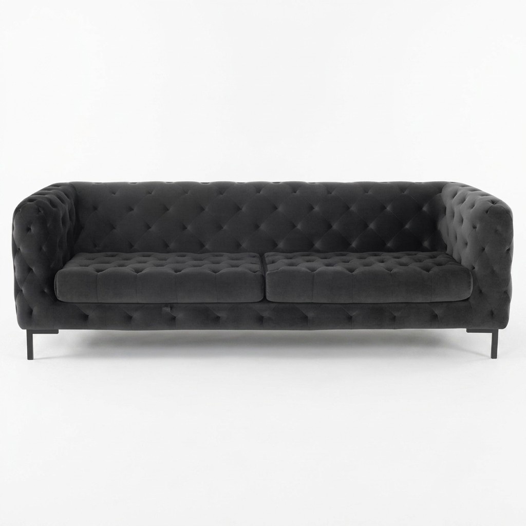Chesterfield Sofa Couch Polster Stoff Leder Couchen Textil Garnitur 3 Sitzer