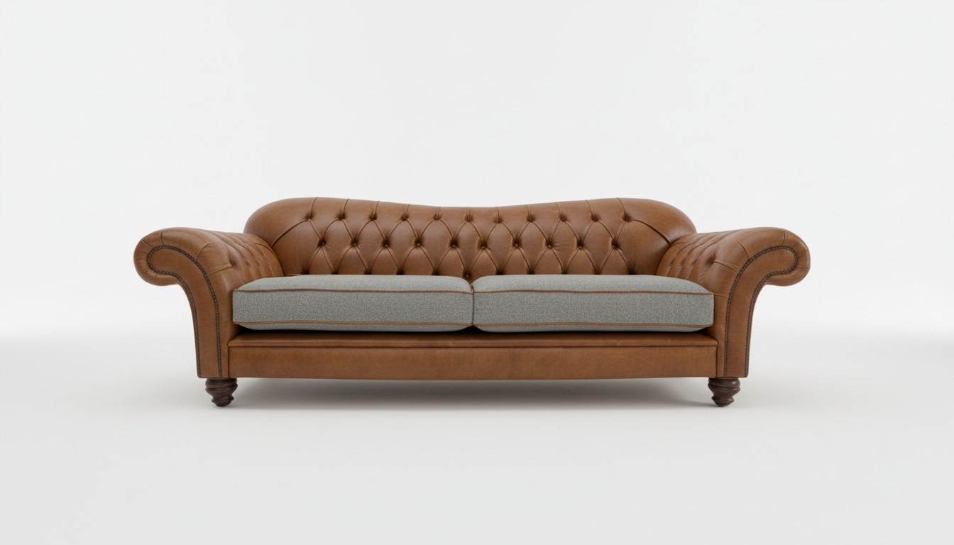Chesterfield Sofa Design Luxus Leder Polster Couch Klassische Sofa 3 Sitzer