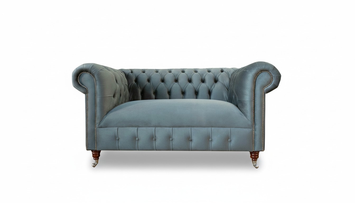 Chesterfield Sofa Luxus Möbel Zweisitzer Couchen Sofas Sitz Textil Stoff Neu