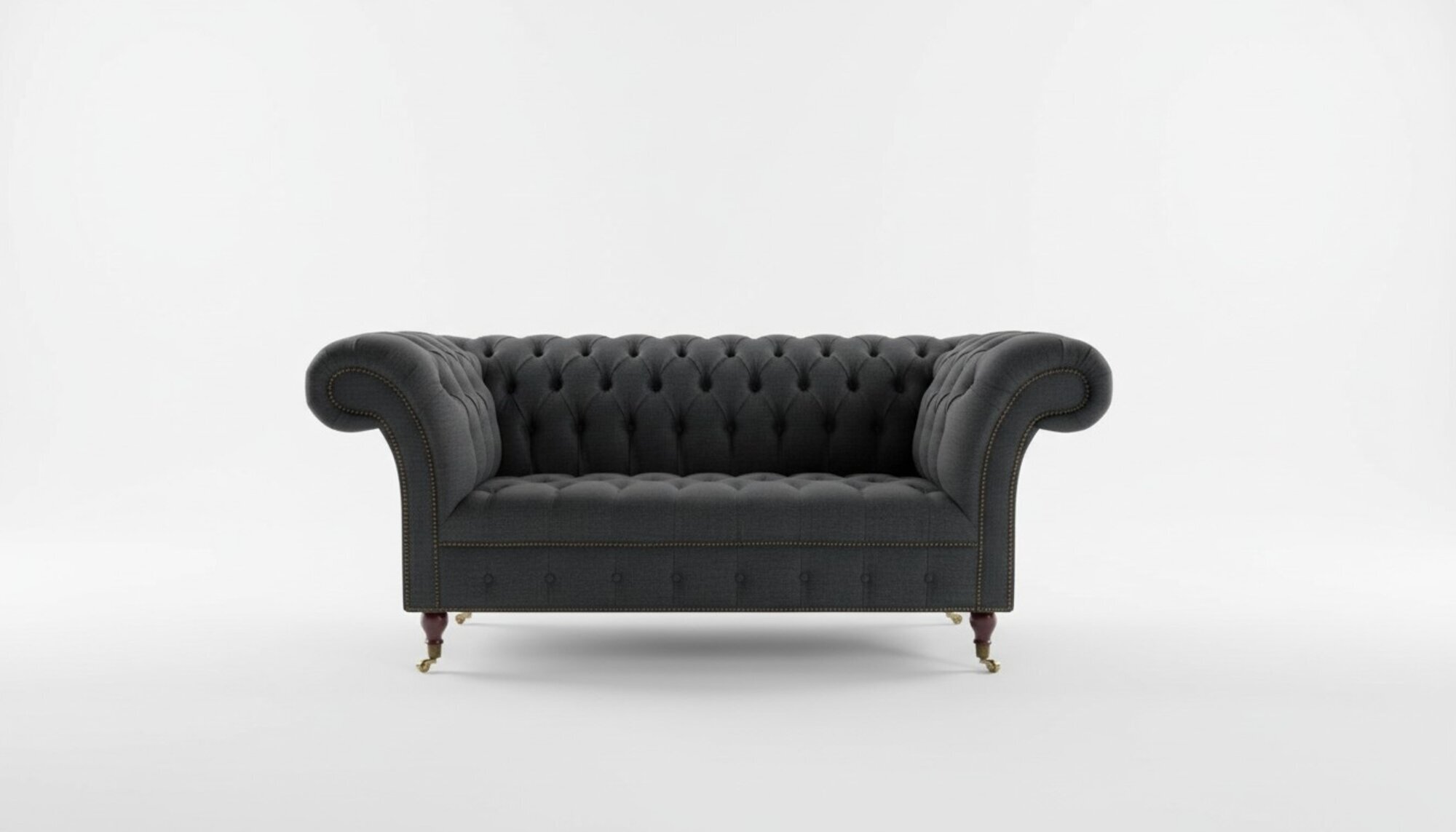 Chesterfield Sofa Couch Polster Sofas Klassischer 2 Sitzer Leder Textil Neu 1074