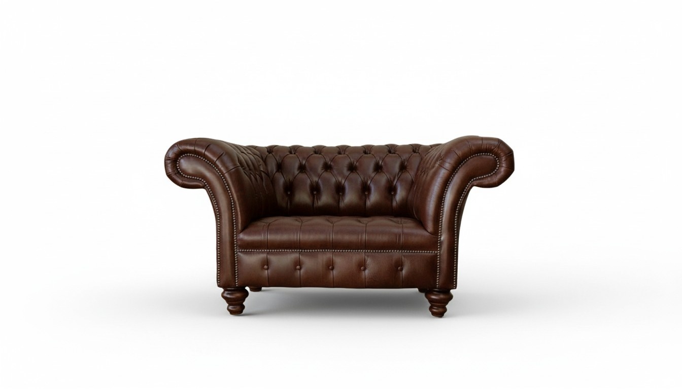 Chesterfield Sofa Wohnzimmer Sofas Couch Polster Leder Modern 1,5 Sitzer