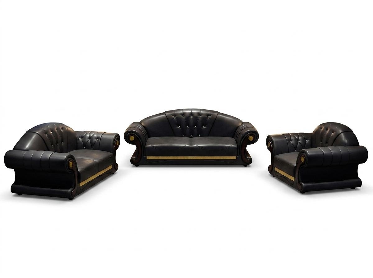 Chesterfield Sofagarnitur Komplett Set Sofa 6tlg Sitzpolster Beistelltisch Tisch
