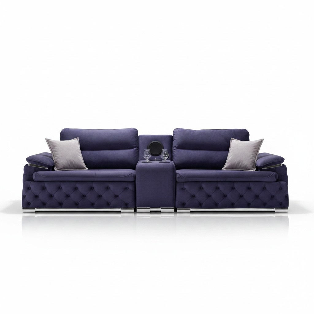 Chesterfield Sofas Couches Polsterung 4 Sitzer Lila Design xxl Big Sofa Couch