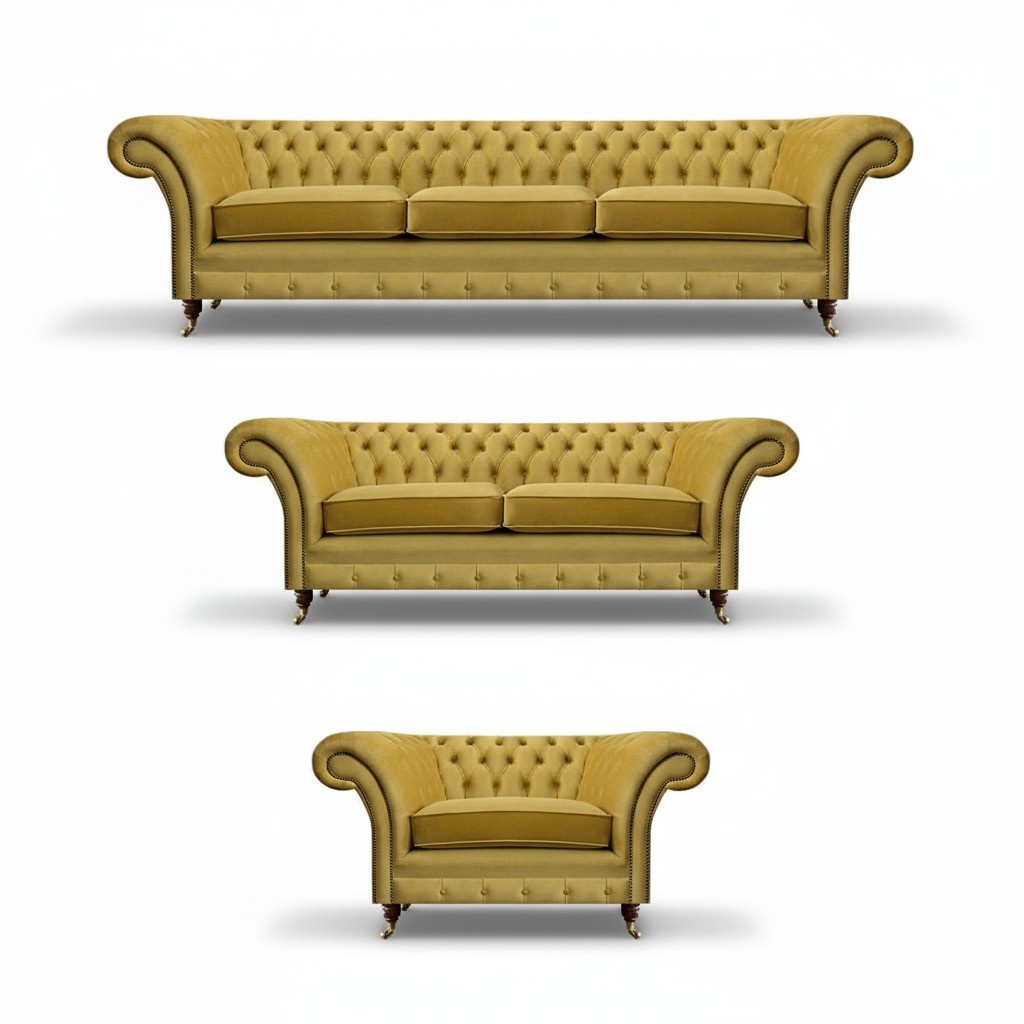 Chesterfield Sofas Set Luxus Komplett Wohnzimmer Polstermöbel Einrichtung