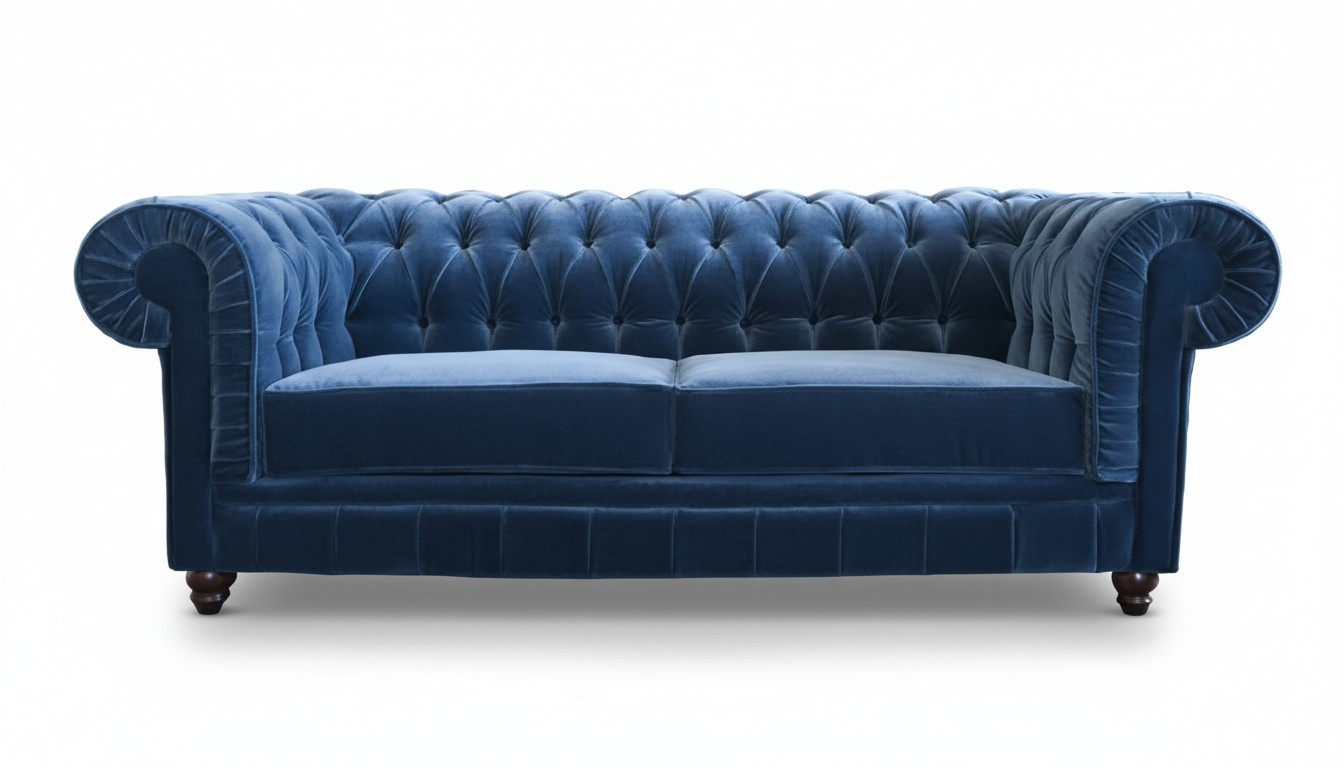 Chesterfield Textil Sofa Leder Stoff Couch 3 Sitzer Sofagarnitur Ledersofa NEU