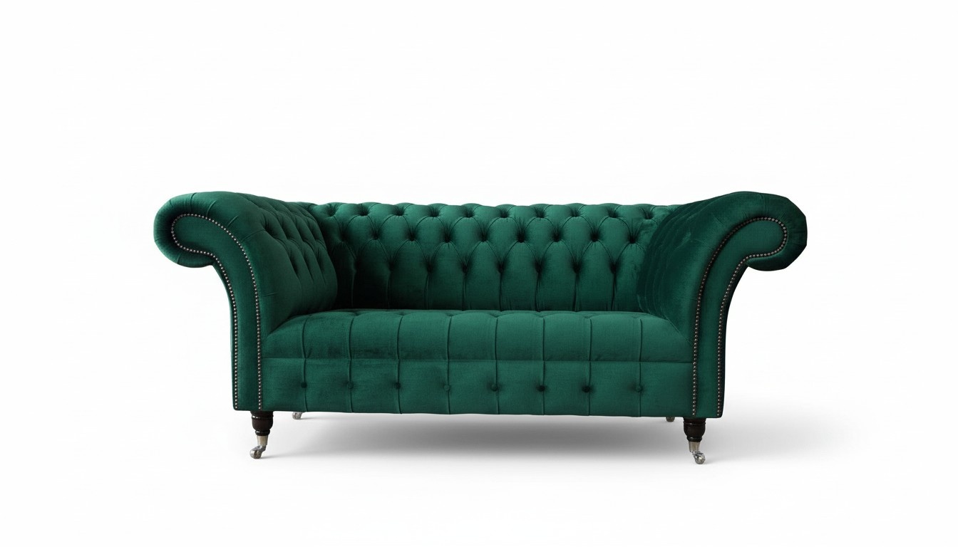 Chesterfield Zweisitzer Sofa 2 Sitzer Design Sofas Polster Moderne Sitz Stoff