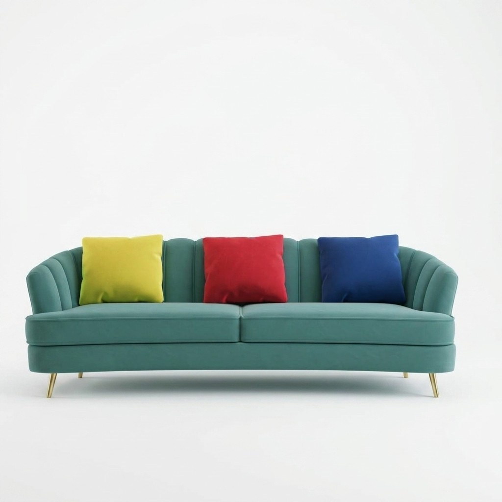 Couch Samt Textil Wohnzimmer Sofa Couchen Klassische Dreisitzer xl Polster Stoff !