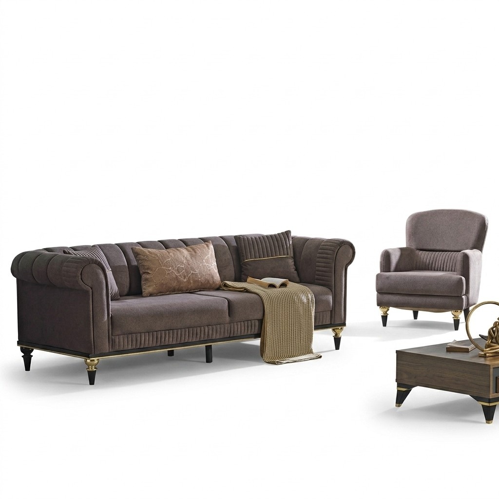 Couch Sofagarnitur Polstermöbel Wohnlandschaft Lounge Sofa Sitzgruppe 3+1