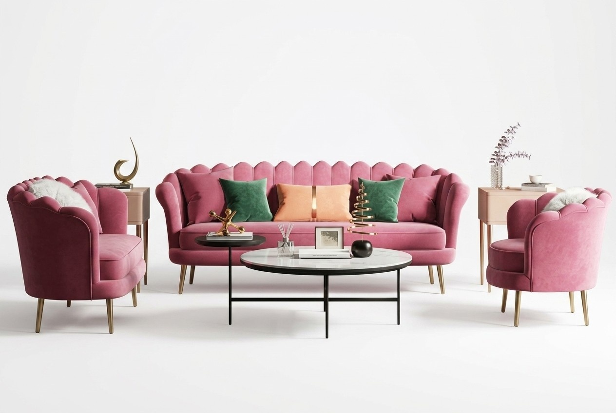Couchen Möbel Relax Sitz Design Couch Lounge Sofas Textil Sofa 3 Sitzer Samt Neu