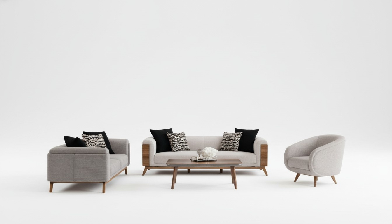Couchgarnitur Sofa Set 2x Sofas 3 Sitzer Sessel Couchtisch Wohnzimmer