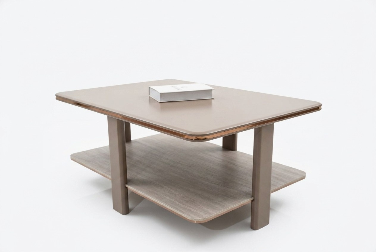 Couchtisch aus Holz in Braun modern eleganter Wohnzimmertisch