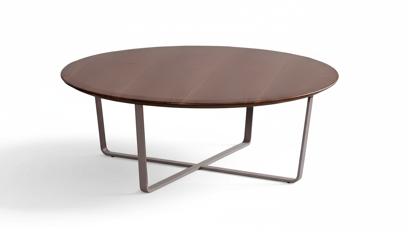 Couchtisch Design Metall Holz Gold Sofa Beistell Rund Tisch Wohnzimmer