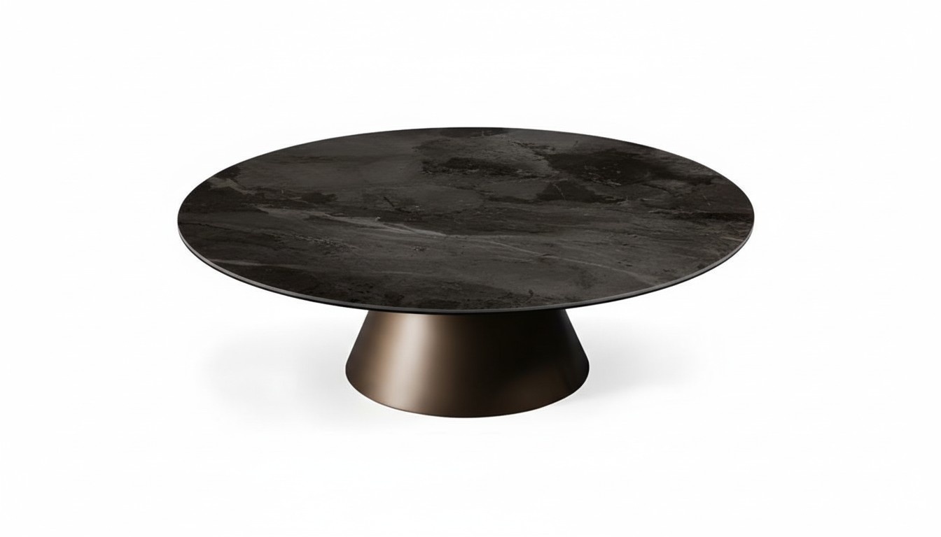 Couchtisch Design Tische Wohnzimmer möbel Luxus Bronze Metall Runder Tisch