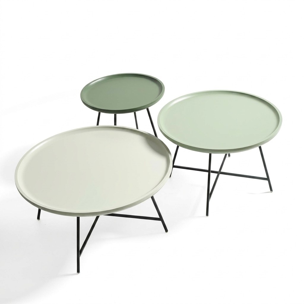 Couchtisch Holz Set 3 tlg. Kaffeetisch Designer Tisch Wohnzimmertisch