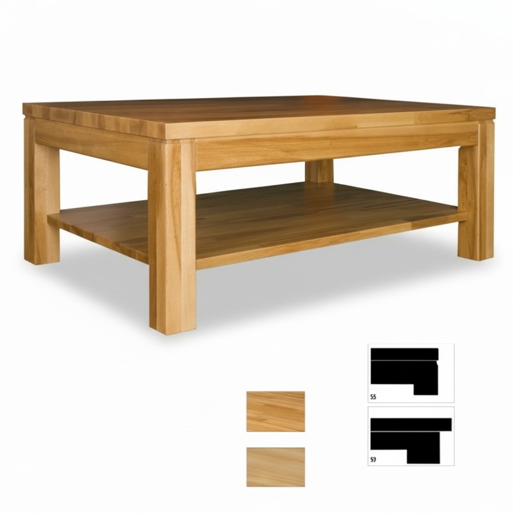 Couchtisch Holztisch Echtholz Massiv Holz Beistelltisch Tisch 120x80 Couchtische