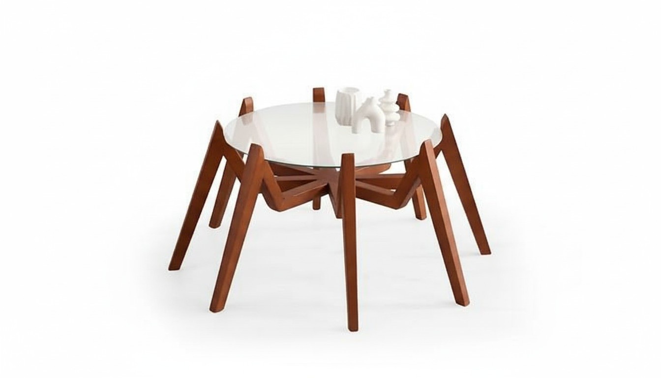 Couchtisch im modernen Stil neue hochwertige Wohnzimmermöbel aus Glas und Holz