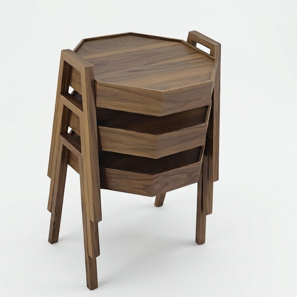 Couchtisch-Set aus Holz in Braun modern elegant