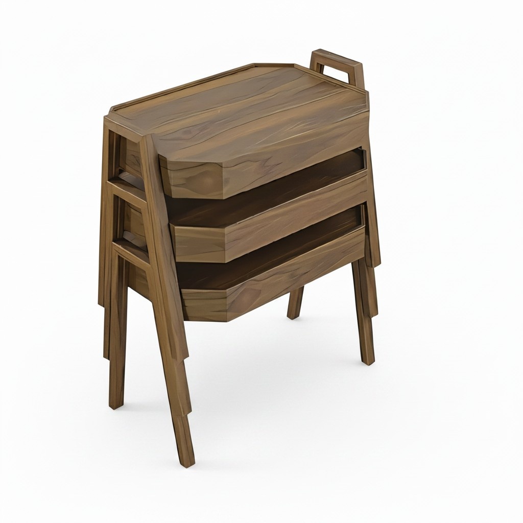 Couchtisch-Set aus Holz in Braun modern elegant